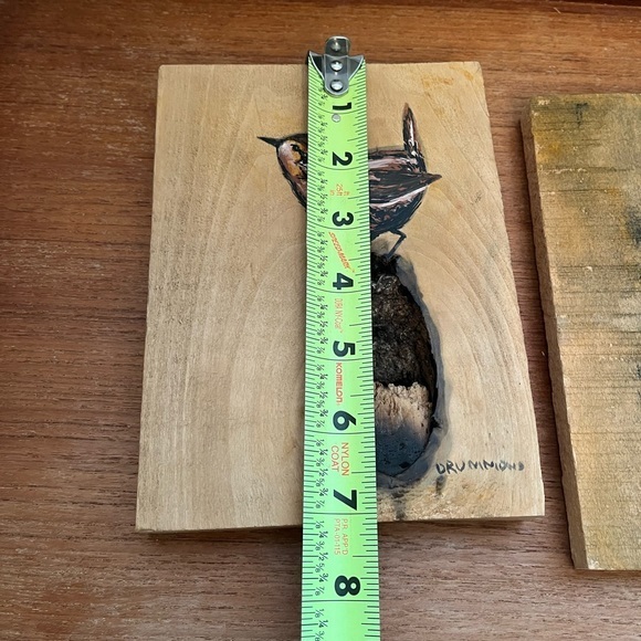 Vintage Set of wooden art with painted‎ birds - Picture 7 of 7